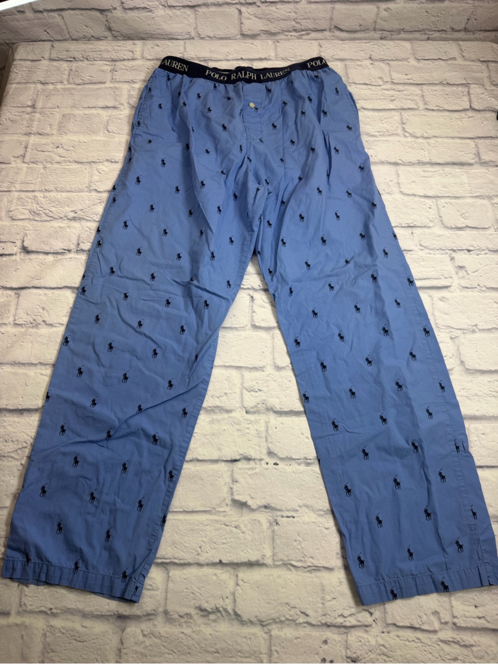 Polo by Ralph Lauren Light Blue Pony Logo Pajama Pants . Size Medium